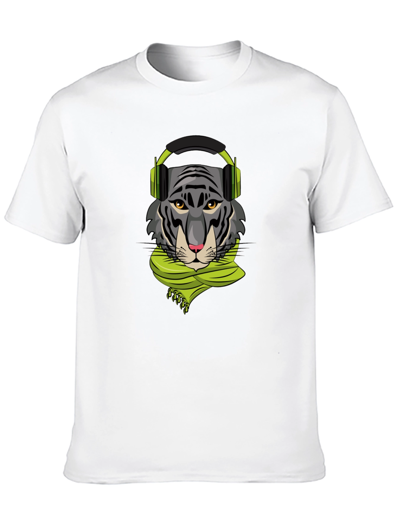 Tiger DJ Graphic Tee - Stylish Black T-Shirt