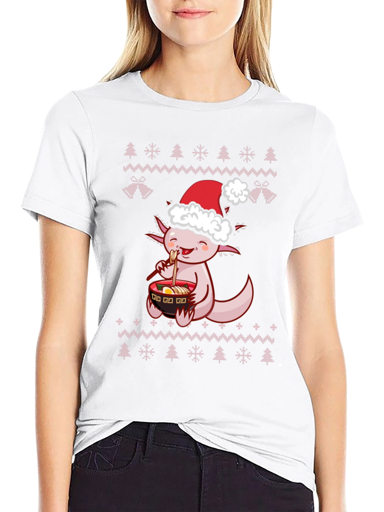 Axolotl Ramen Christmas T-Shirt