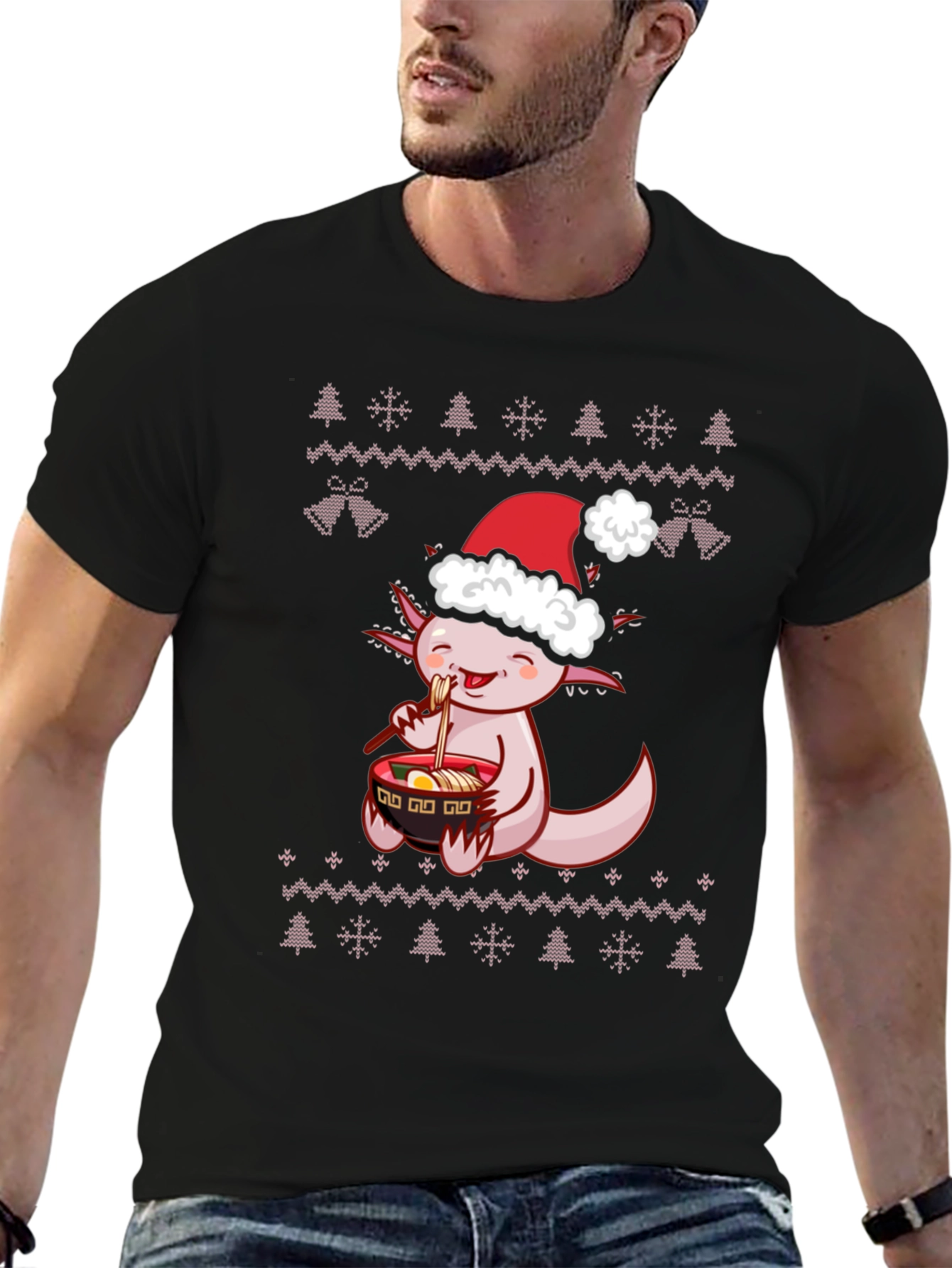 Axolotl Ramen Christmas T-Shirt