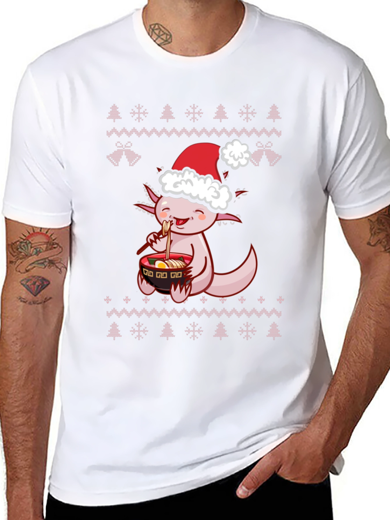 Axolotl Ramen Christmas T-Shirt