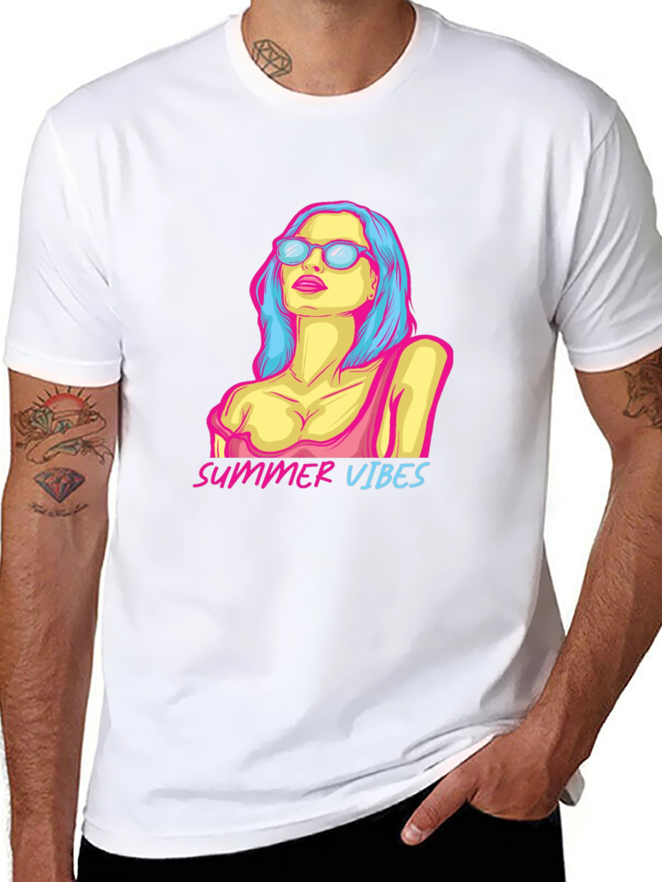 Summer Vibes Graphic Tee - Black T-Shirt