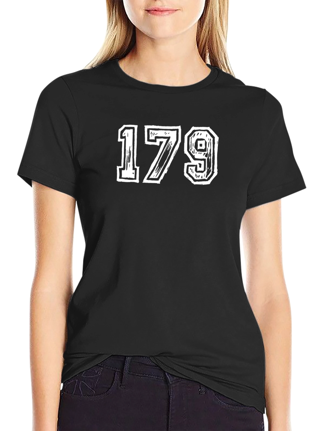 Varsity Number 179 Black T-Shirt