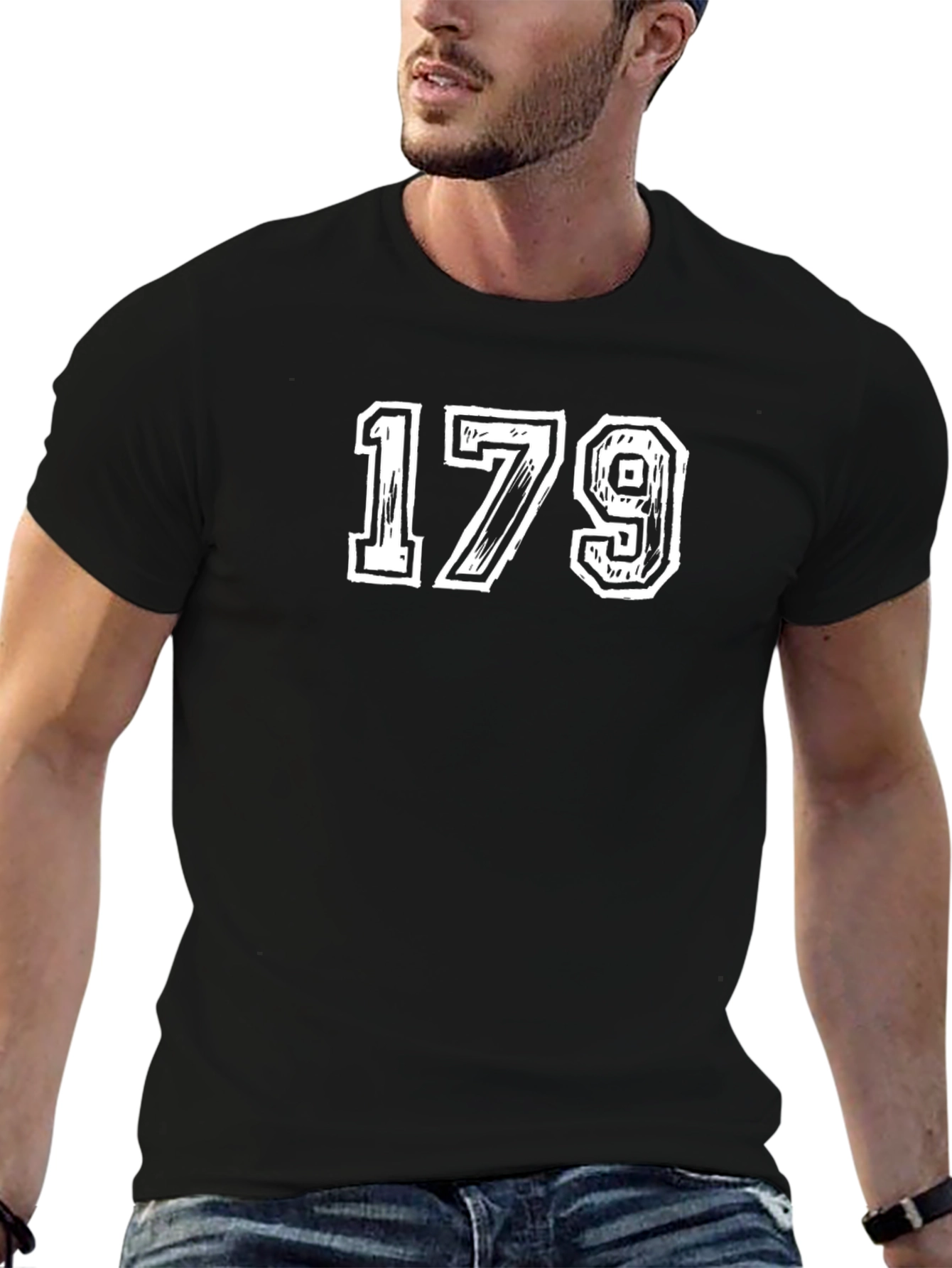 Varsity Number 179 Black T-Shirt