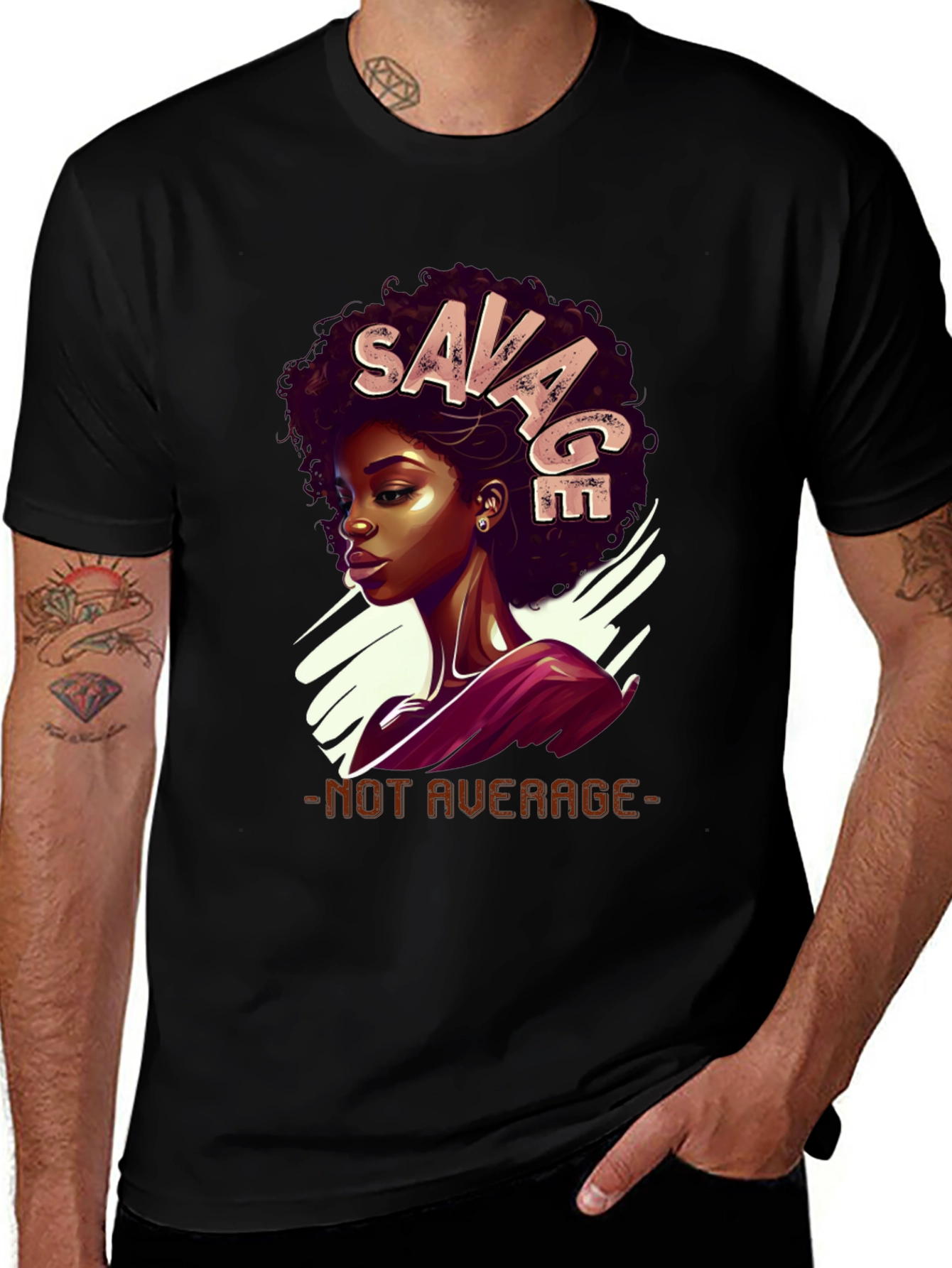 Savage Graphic Tee - Not Average Black T-Shirt