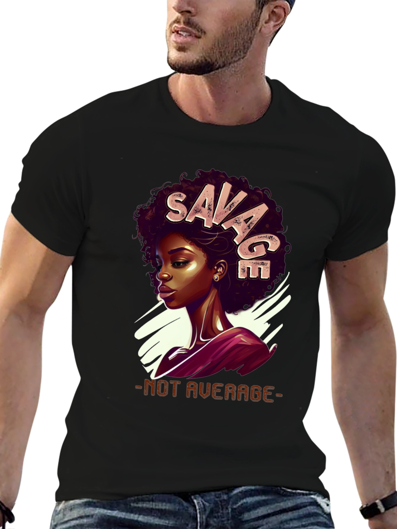 Savage Graphic Tee - Not Average Black T-Shirt