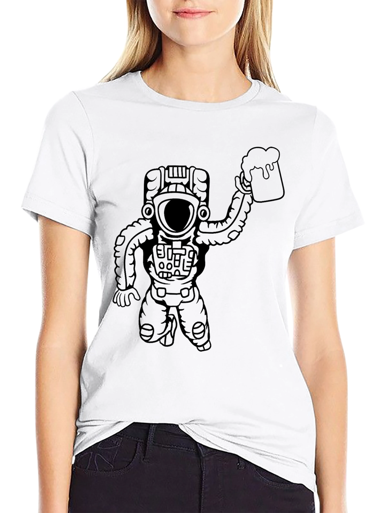 Astronaut Beer T-Shirt - Space Drinking Tee
