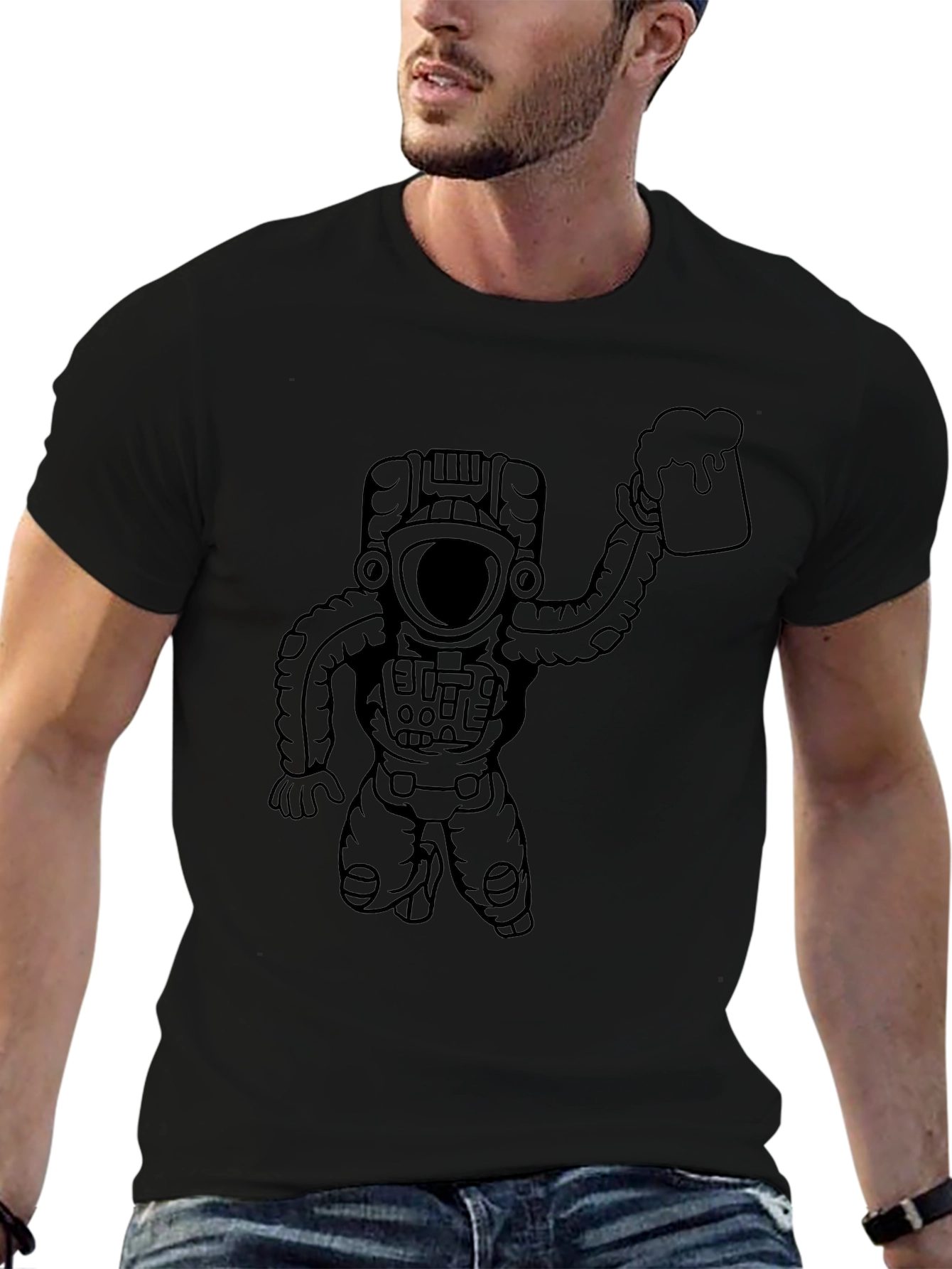 Astronaut Beer T-Shirt - Space Drinking Tee