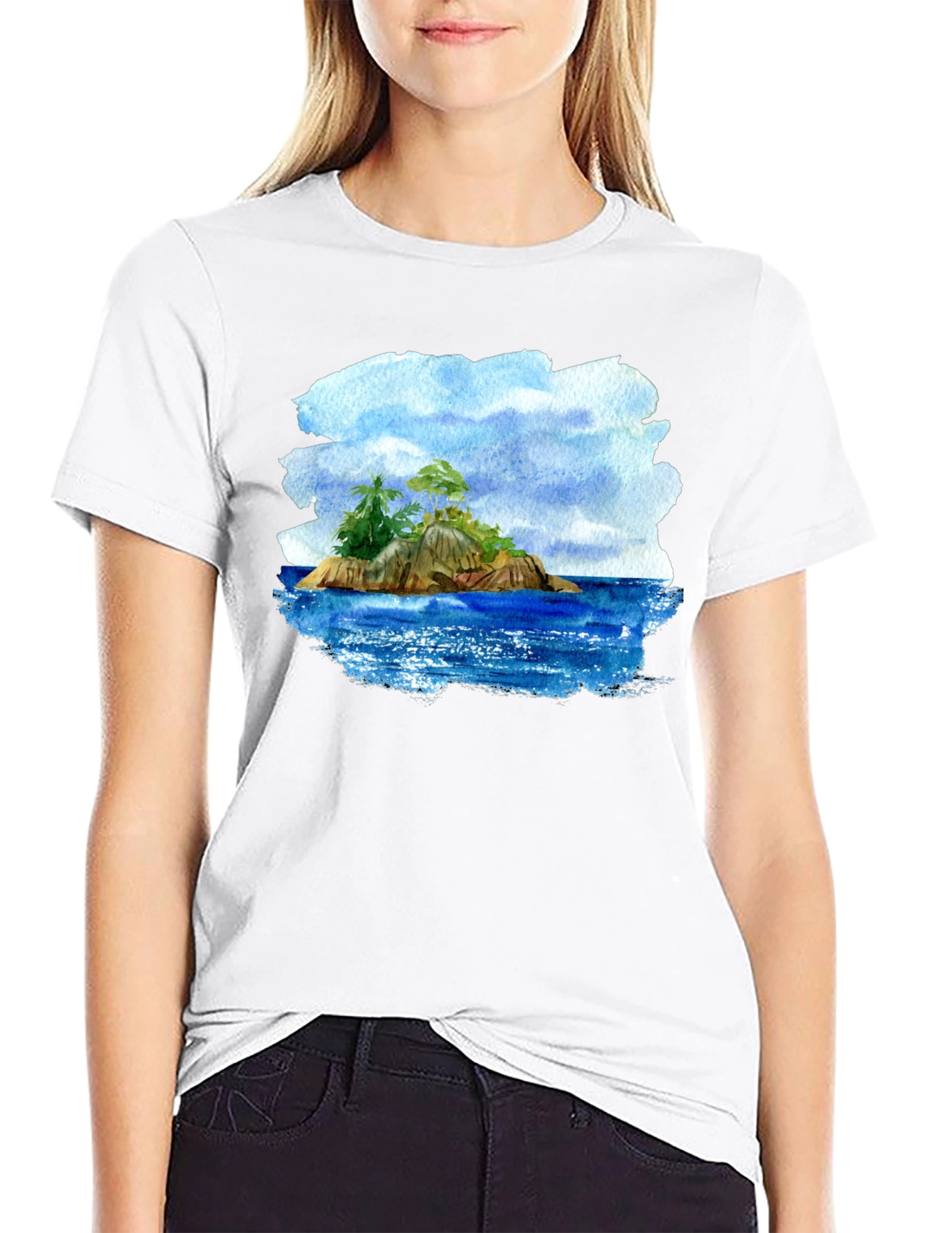 Island Graphic Print Tee
