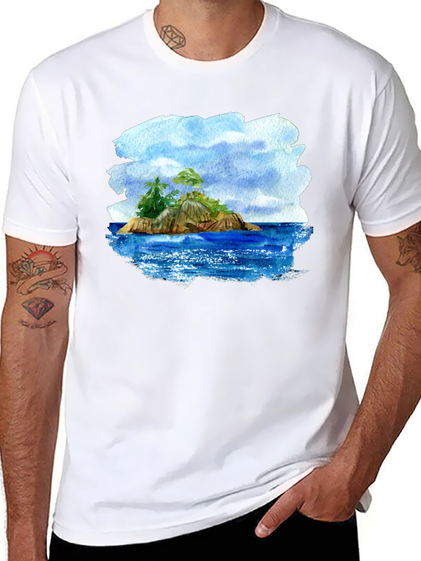 Island Graphic Print Tee