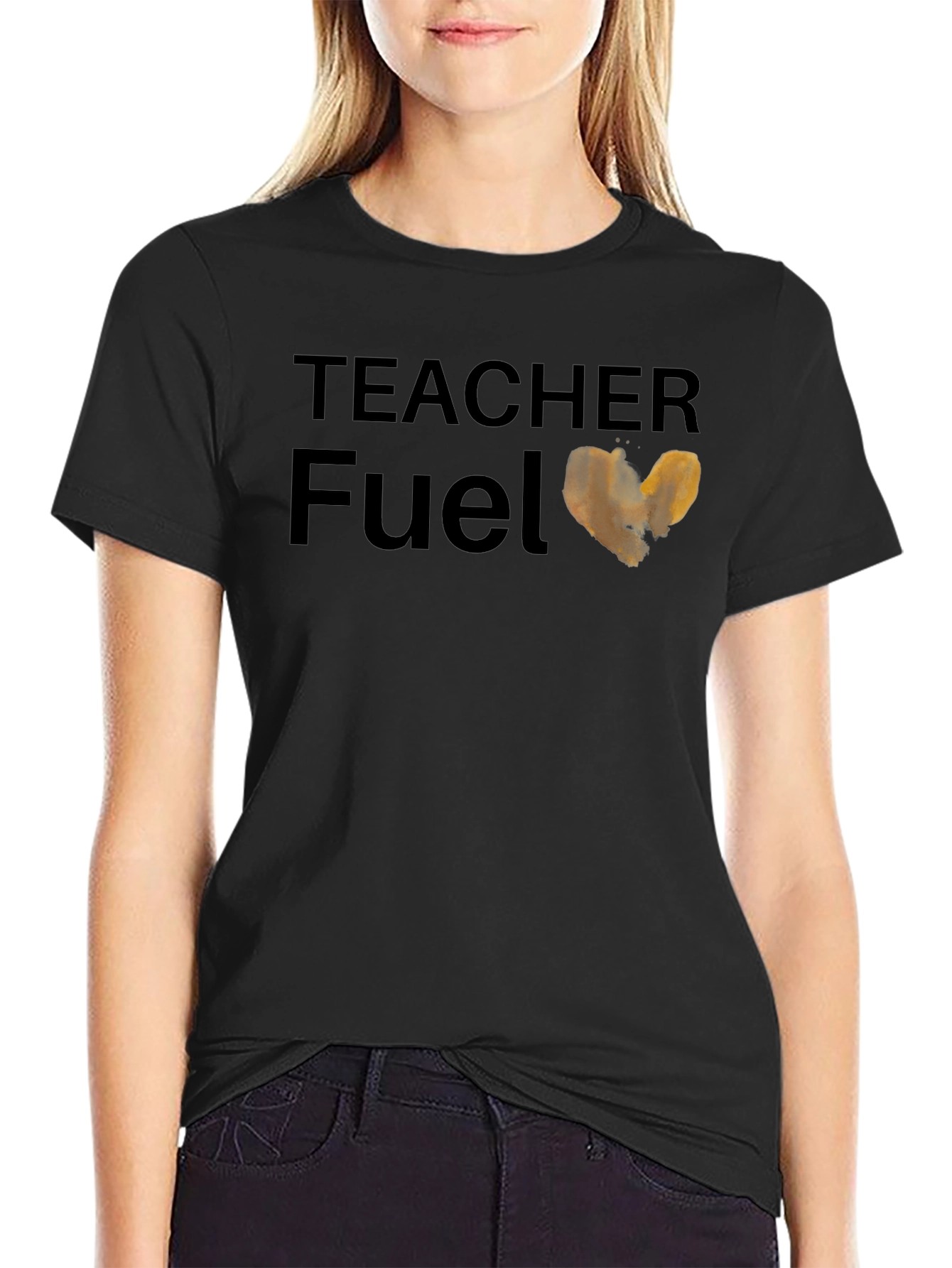 Teacher Fuel T-Shirt - Coffee Heart Design