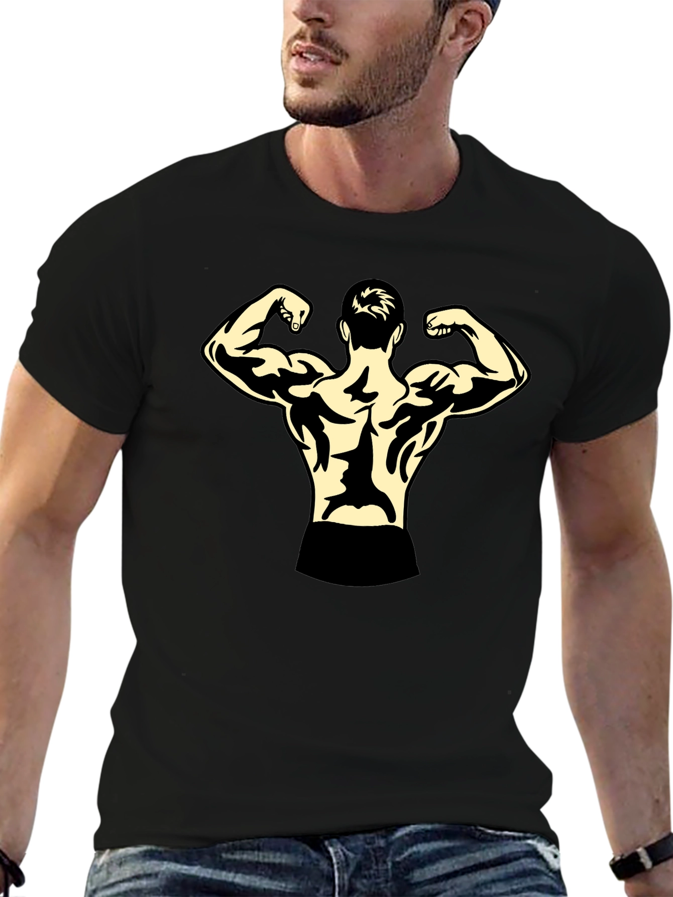 Black Bodybuilder Graphic Tee