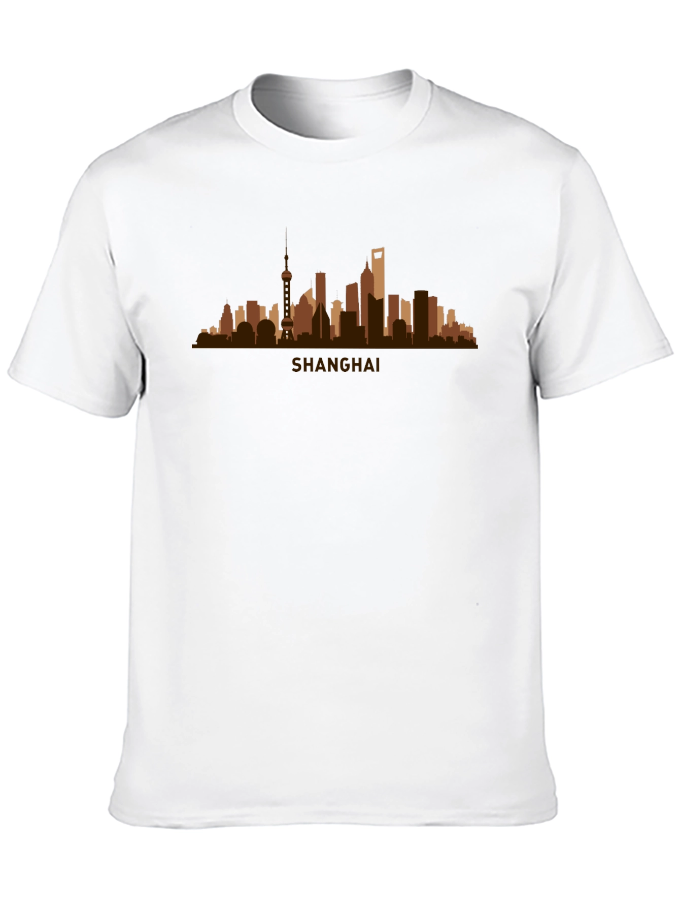 Shanghai Skyline Graphic Tee - Stylish Cityscape T-Shirt
