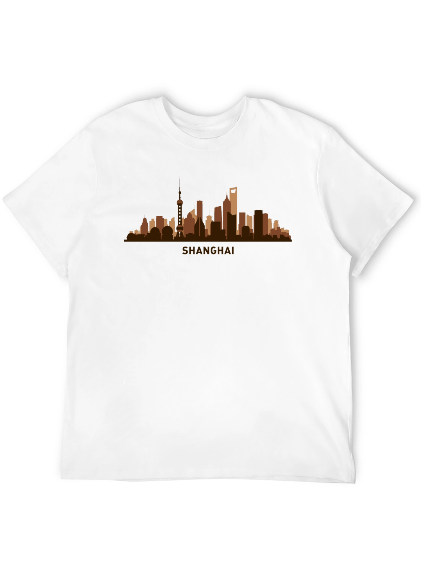 Shanghai Skyline Graphic Tee - Stylish Cityscape T-Shirt
