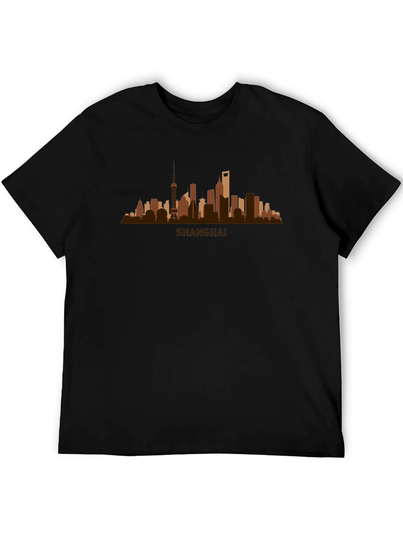 Shanghai Skyline Graphic Tee - Stylish Cityscape T-Shirt