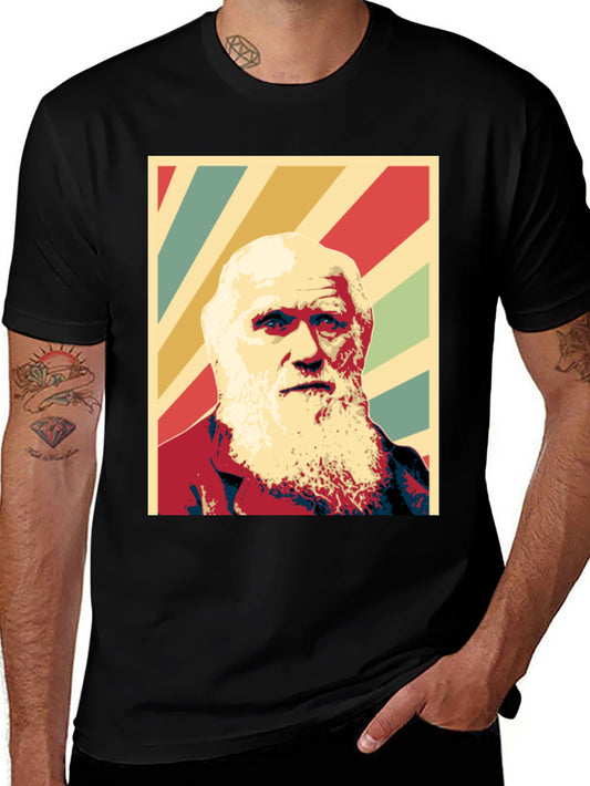 Darwin Graphic Print T-Shirt - Black