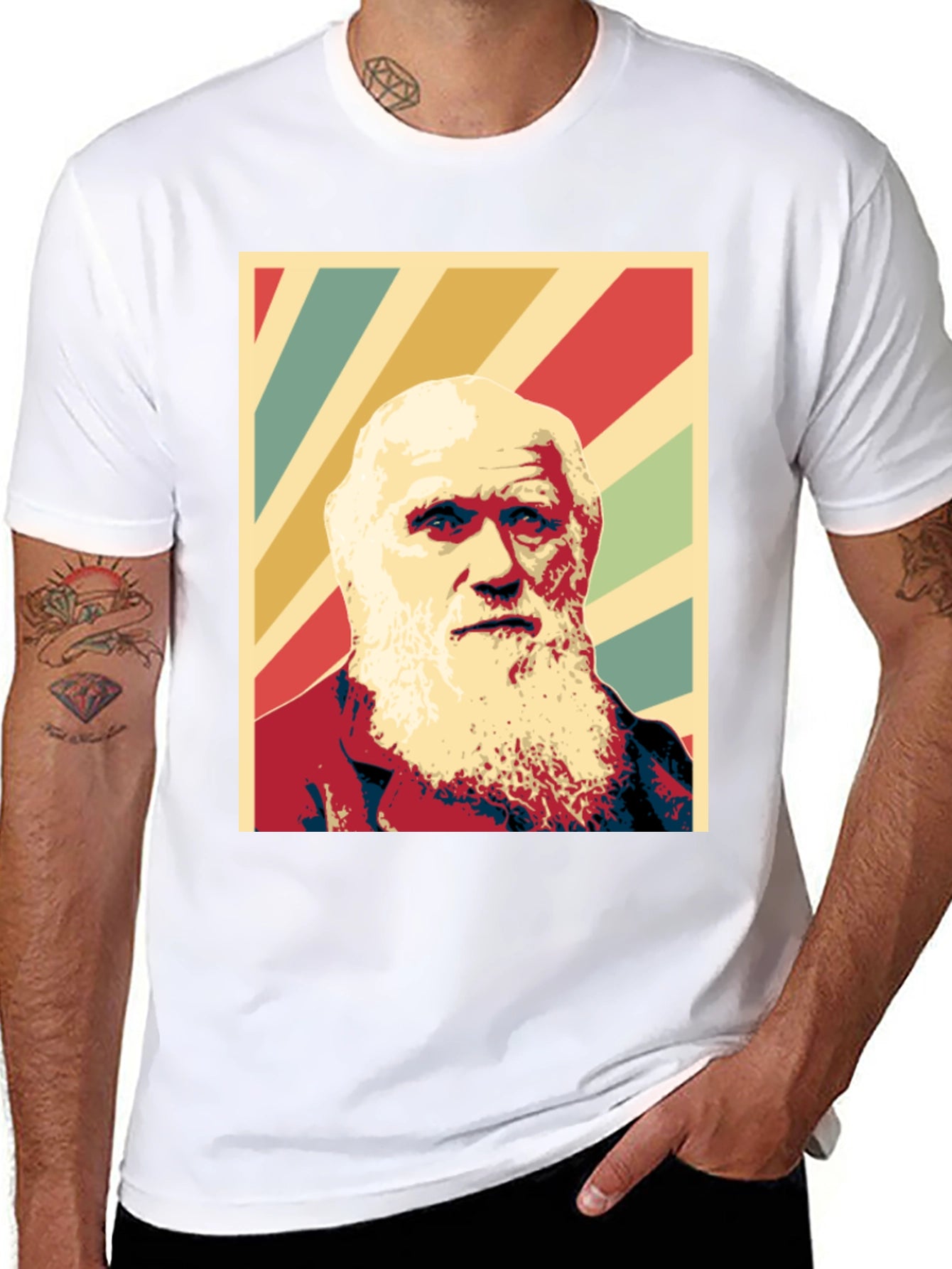 Darwin Graphic Print T-Shirt - Black