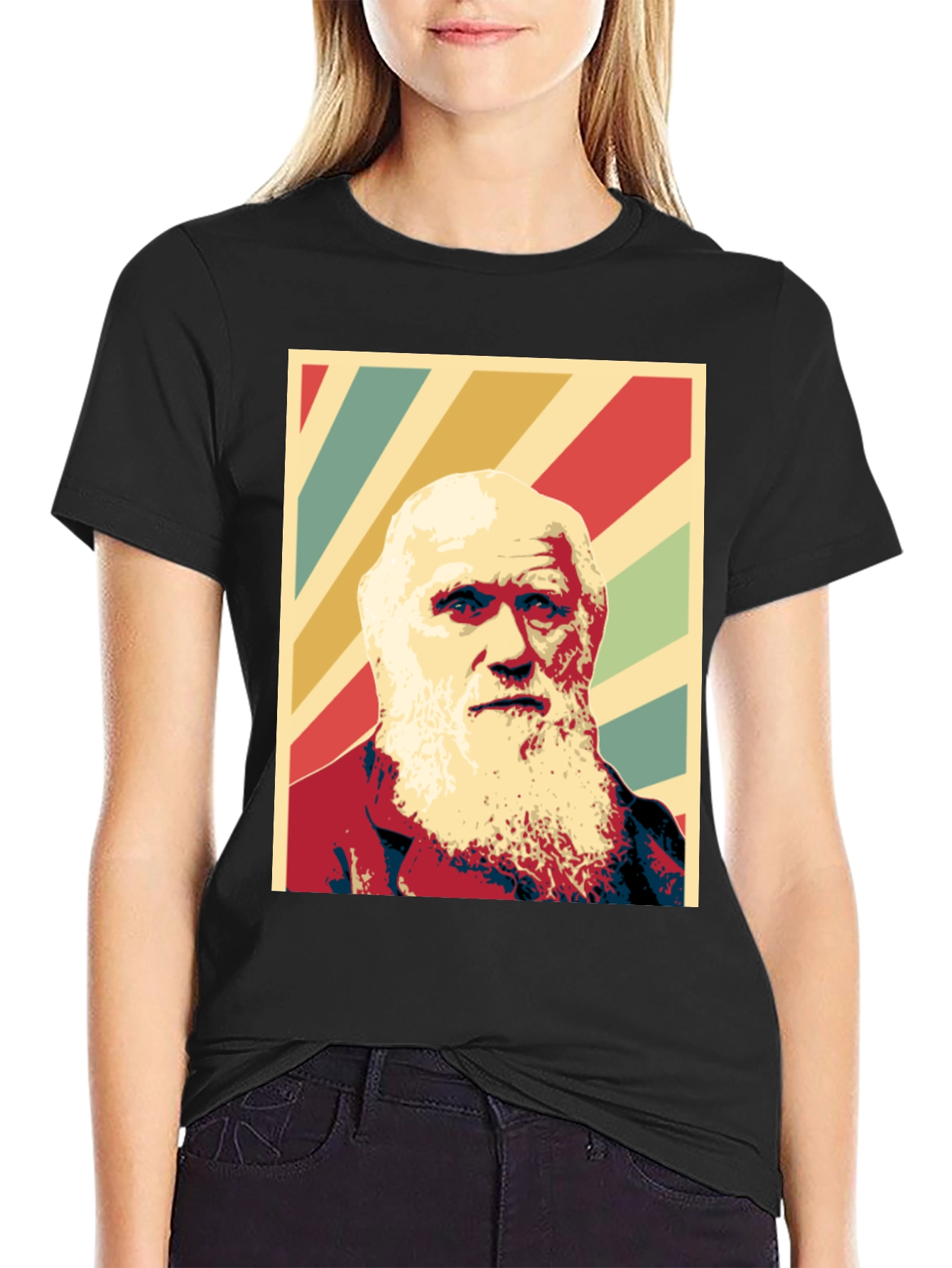 Darwin Graphic Print T-Shirt - Black