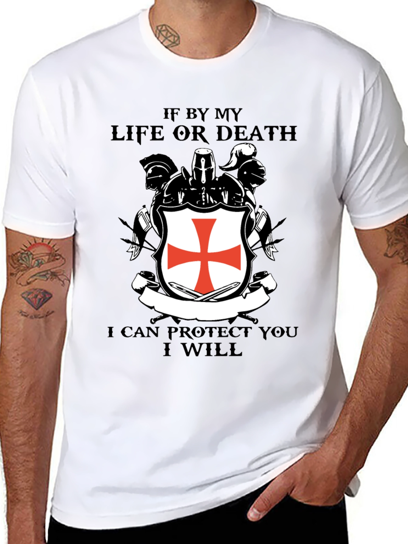 Crusader T-Shirt - Knights Templar Tee - Protector