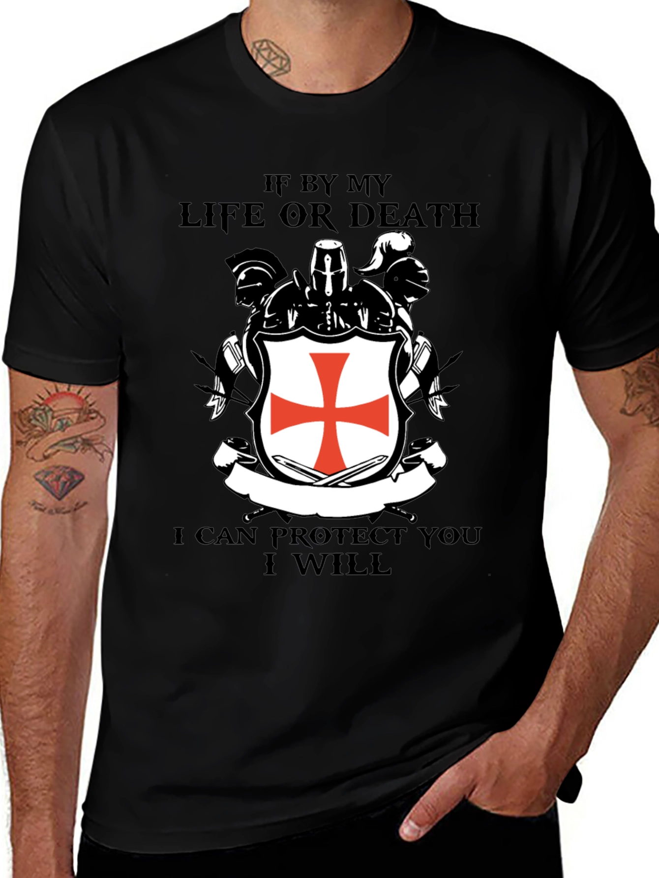 Crusader T-Shirt - Knights Templar Tee - Protector