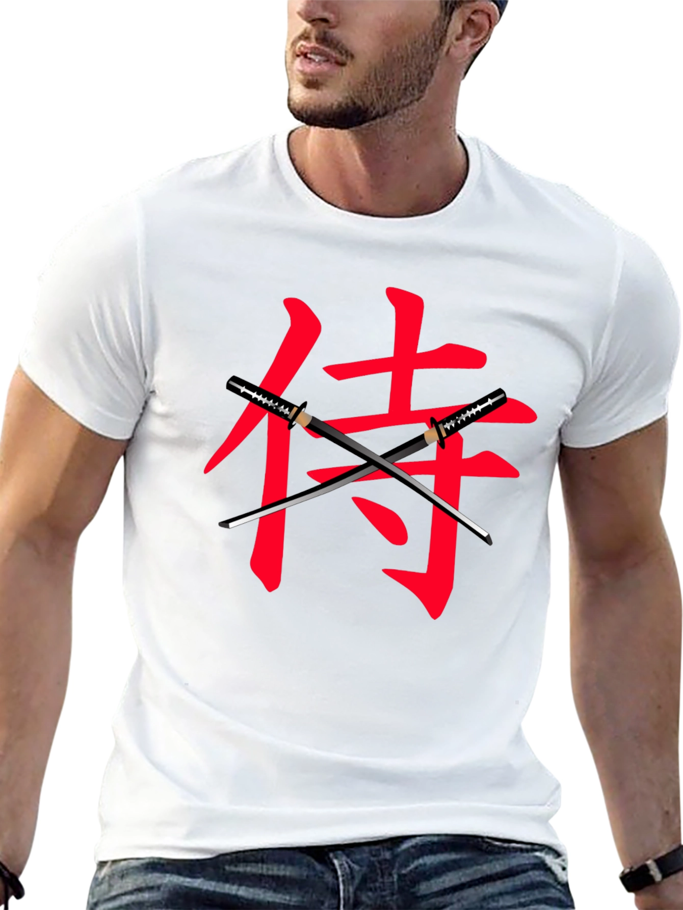 Samurai Sword Graphic Black T-Shirt