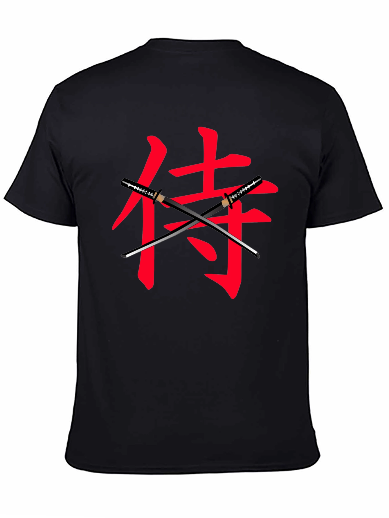 Samurai Sword Graphic Black T-Shirt