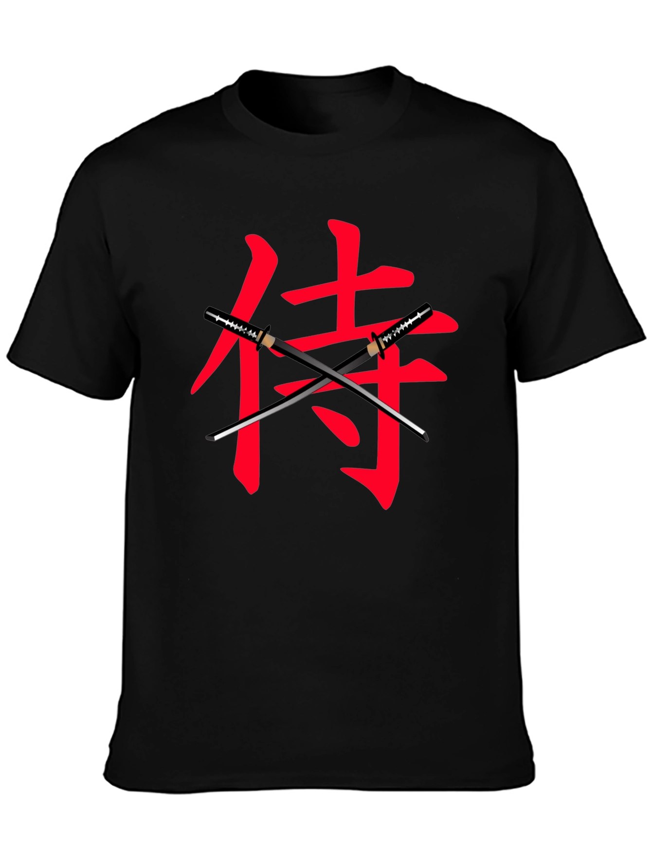 Samurai Sword Graphic Black T-Shirt