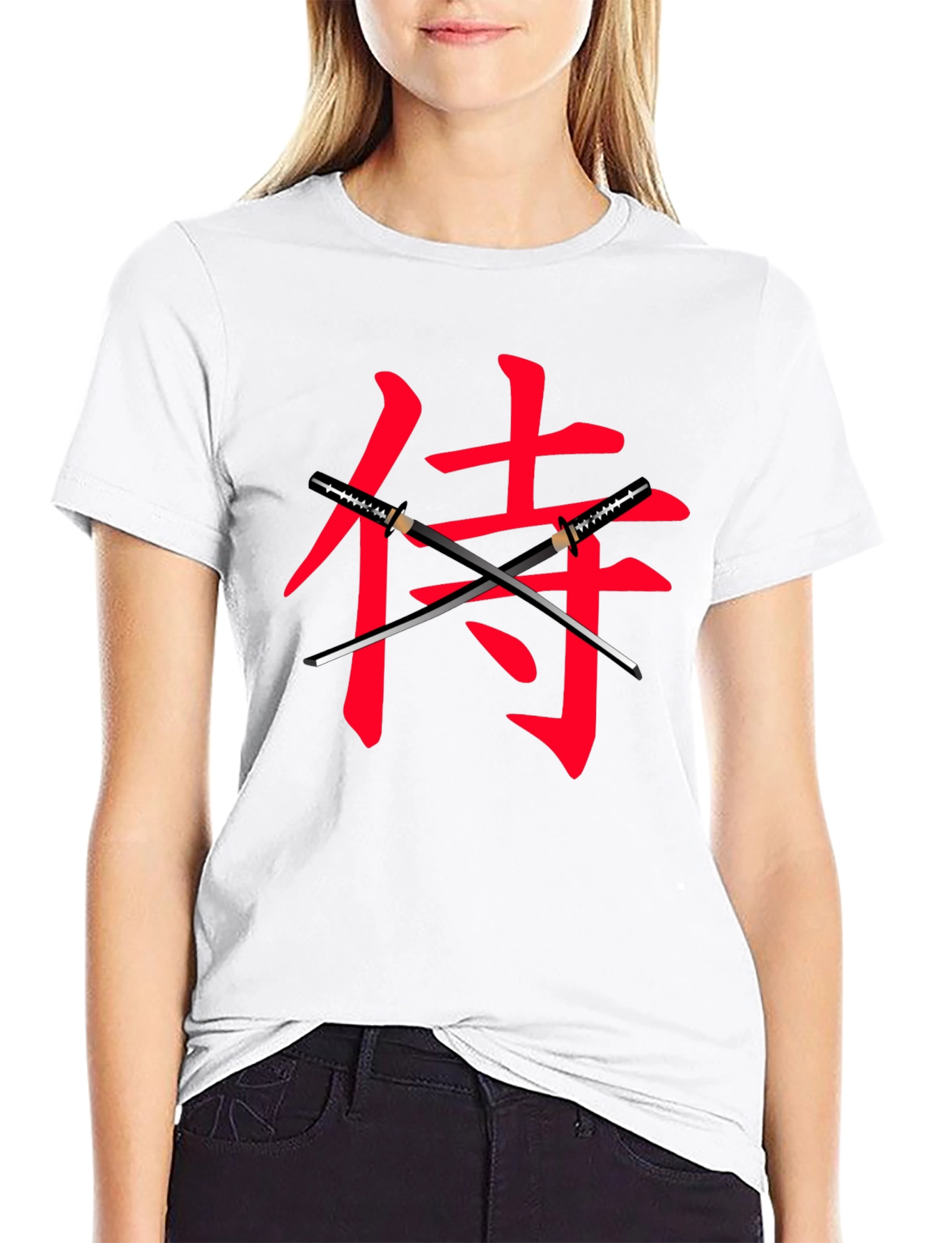 Samurai Sword Graphic Black T-Shirt