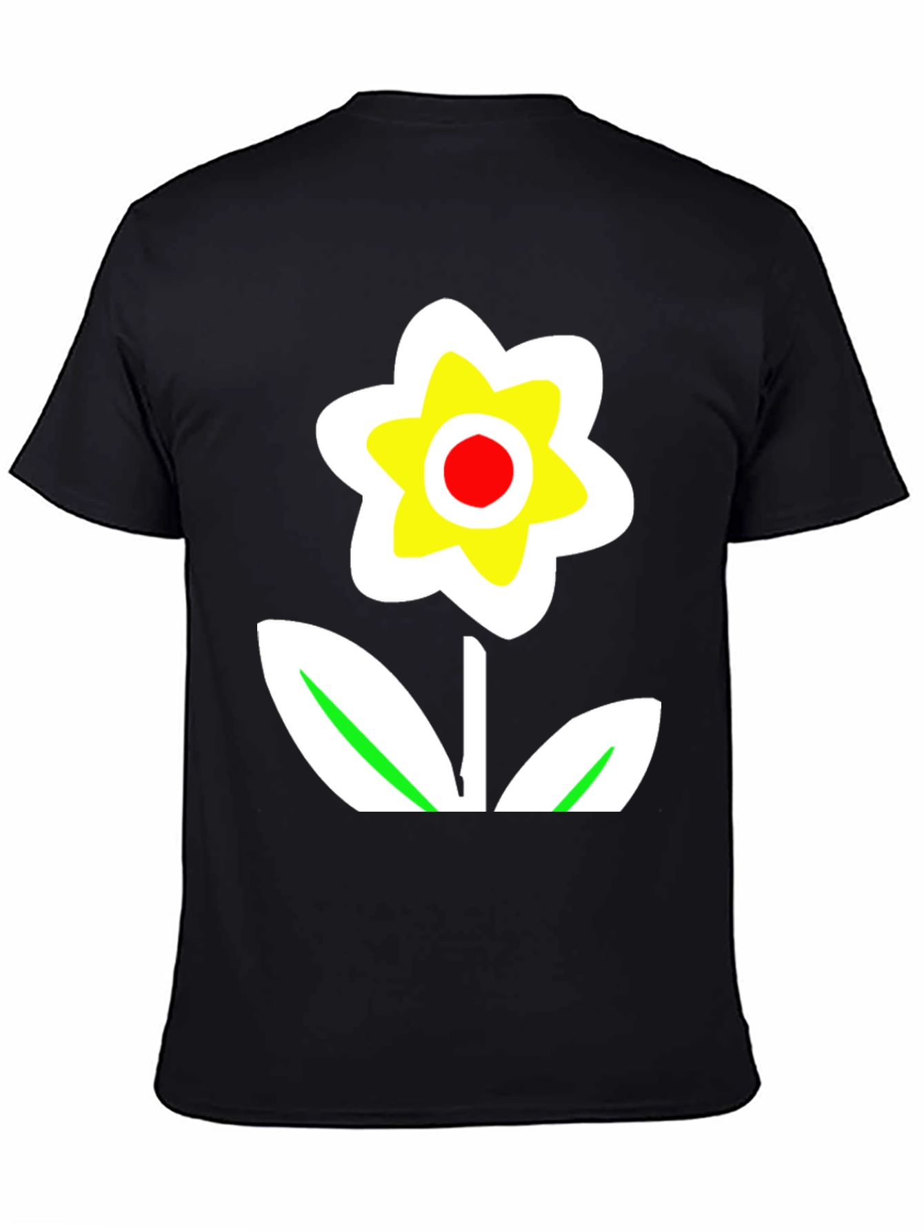 Bold Flower Graphic Tee - Black