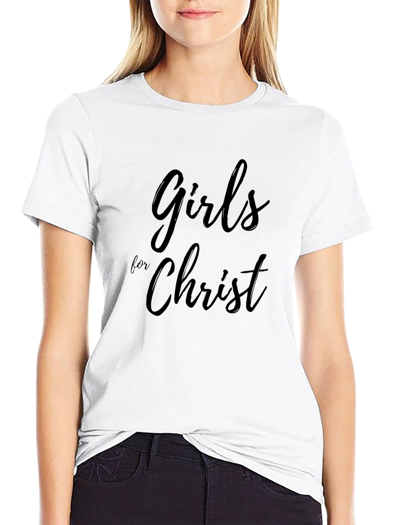 Girls for Christ Black Graphic Tee