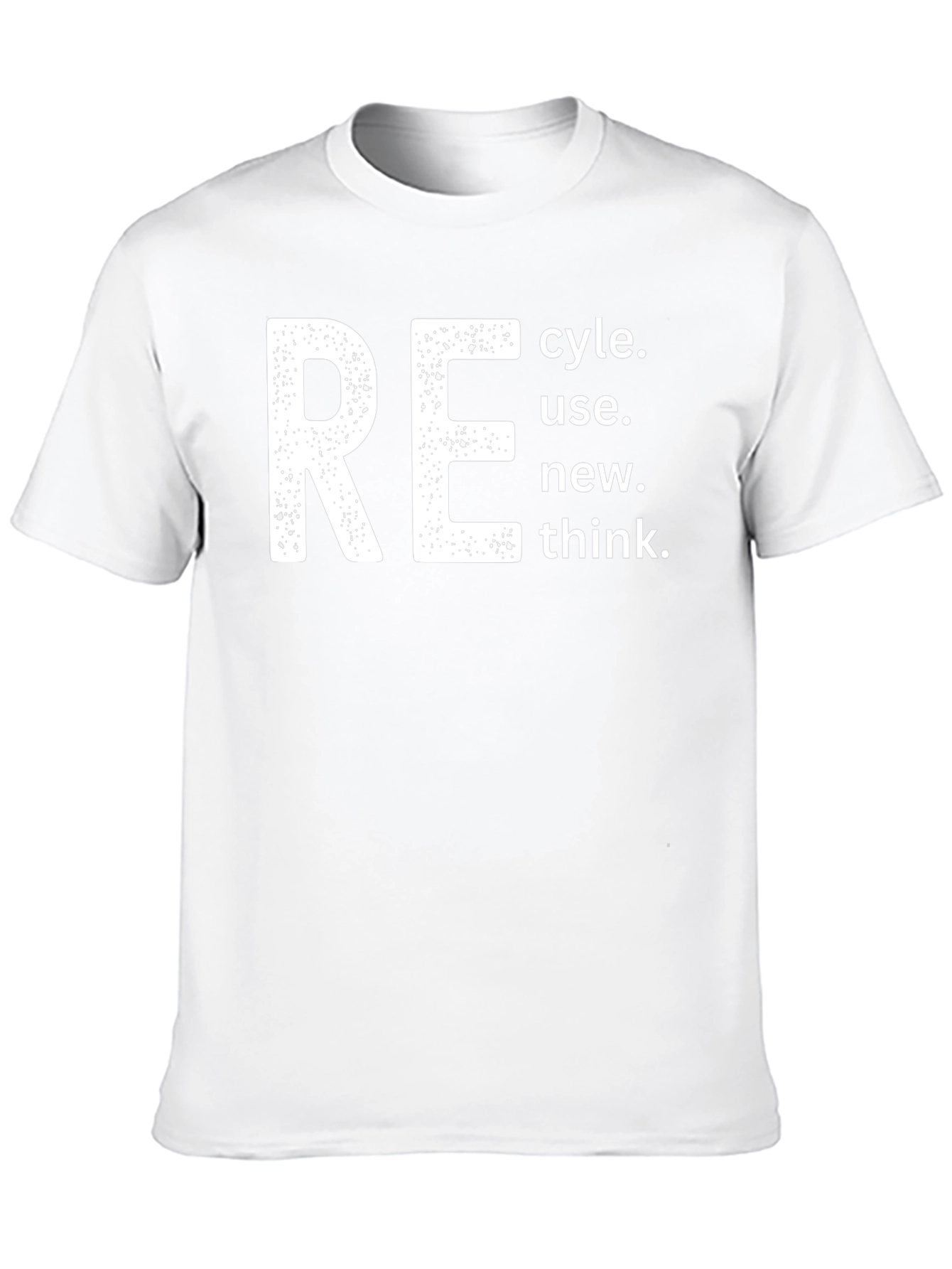 Eco-Friendly RE Graphic Tee - Recycle Reuse New Think