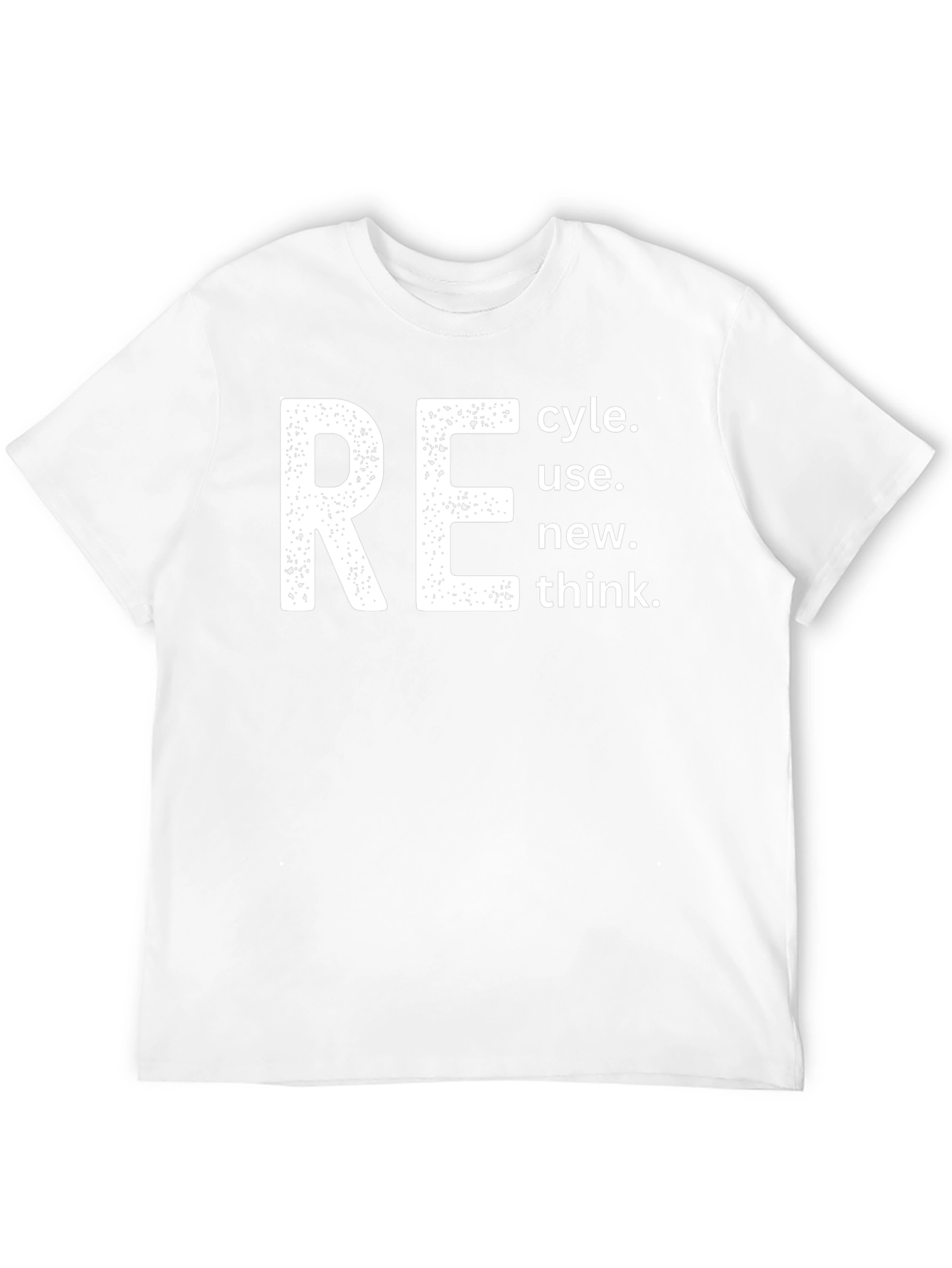 Eco-Friendly RE Graphic Tee - Recycle Reuse New Think