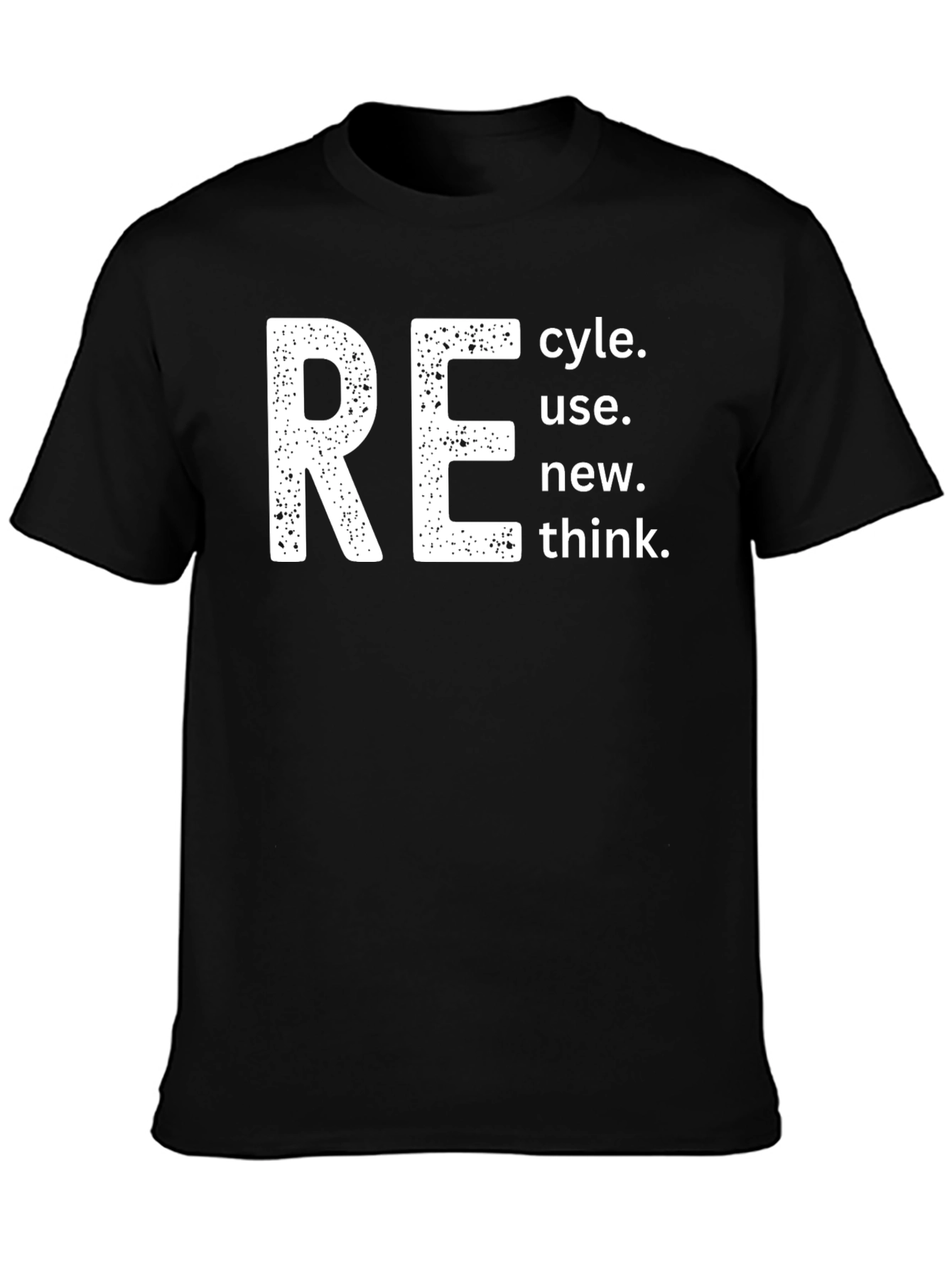 Eco-Friendly RE Graphic Tee - Recycle Reuse New Think