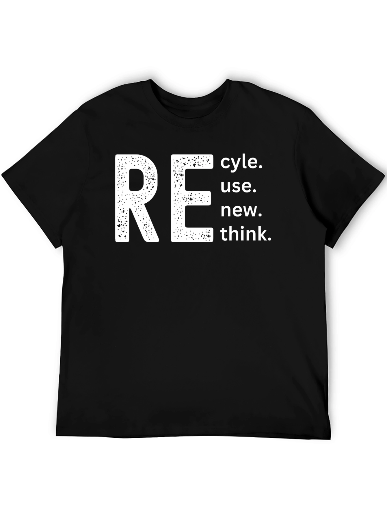 Eco-Friendly RE Graphic Tee - Recycle Reuse New Think