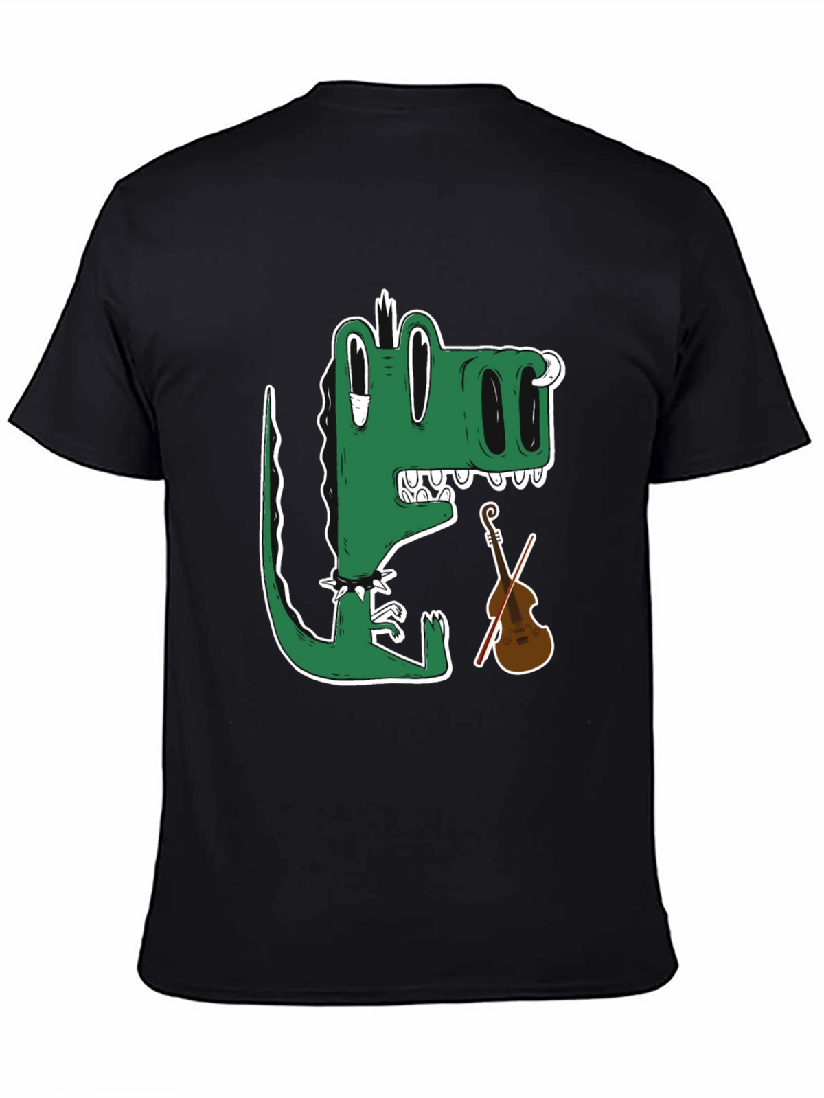 Gator Musician T-Shirt - Cartoon Crocodile Plays Violin