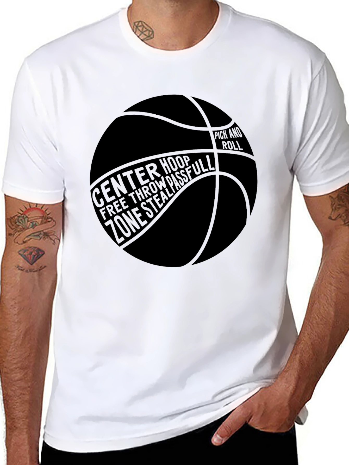 Basketball Graphic T-Shirt - Center Hoop