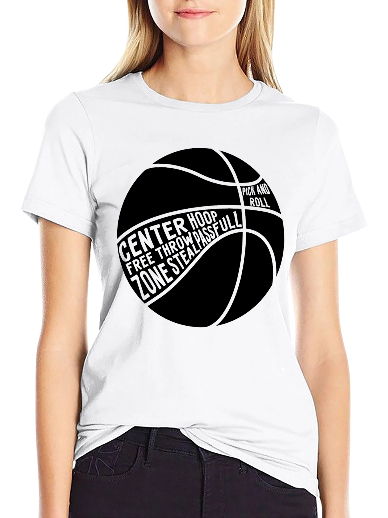 Basketball Graphic T-Shirt - Center Hoop