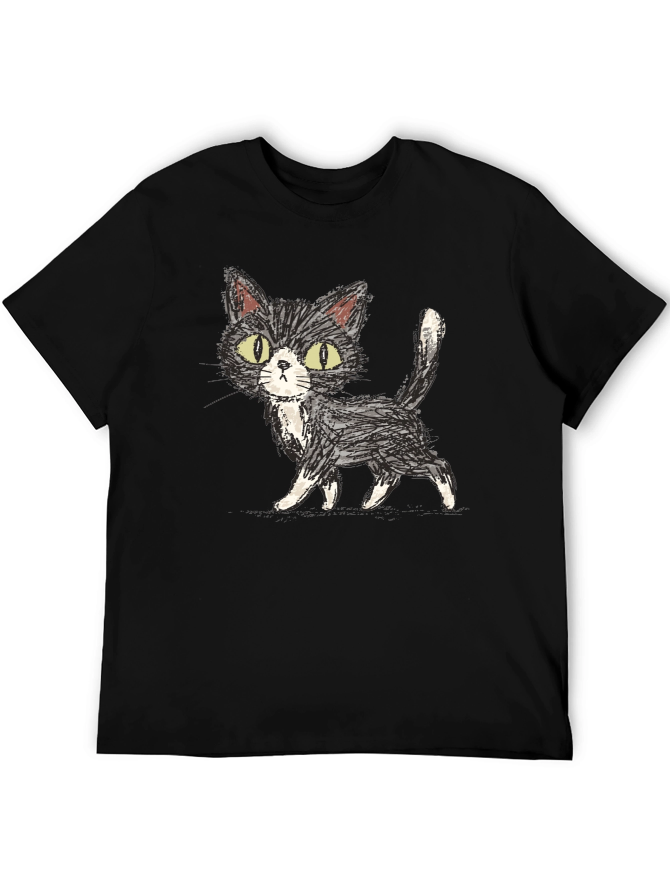 Whimsical Cat Graphic Tee - Unisex Soft Cotton Shirt