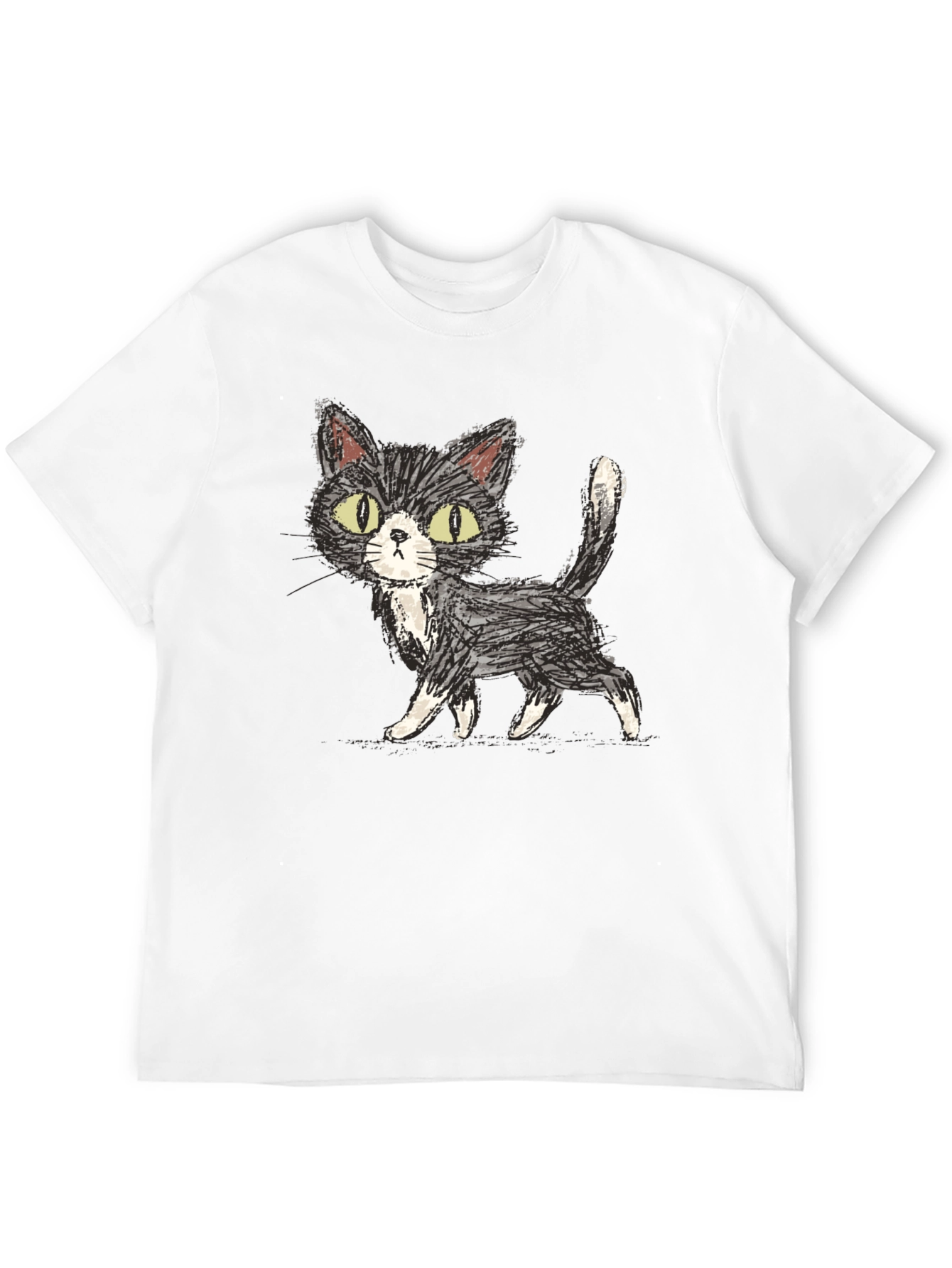 Whimsical Cat Graphic Tee - Unisex Soft Cotton Shirt