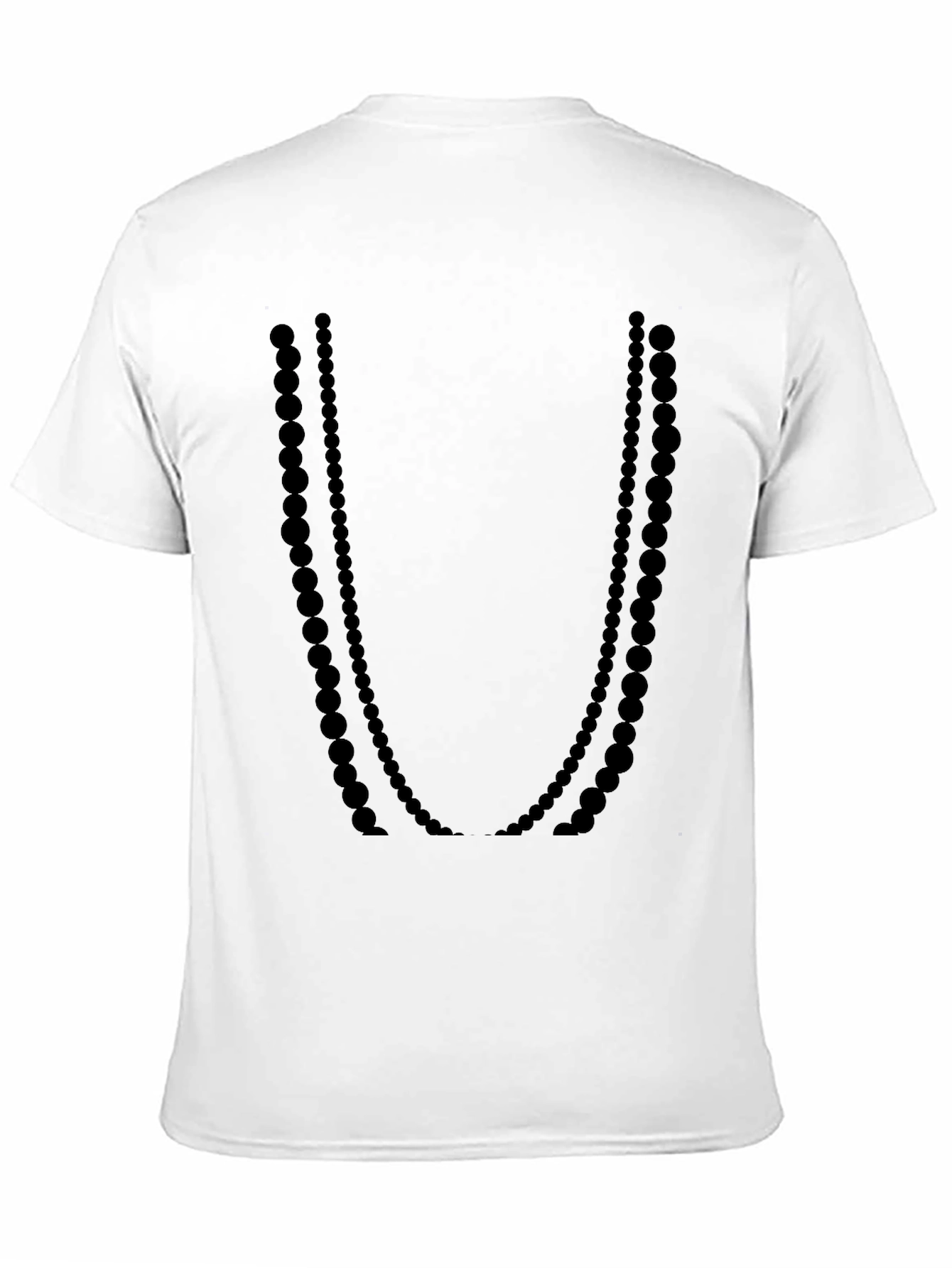 Black Beaded Necklace Graphic Tee