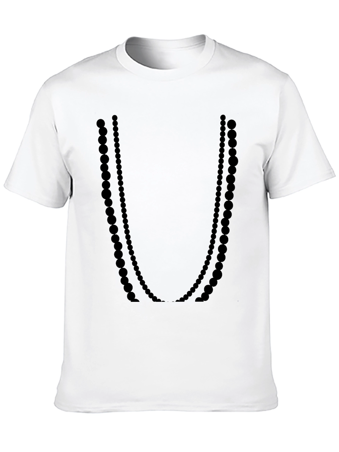 Black Beaded Necklace Graphic Tee