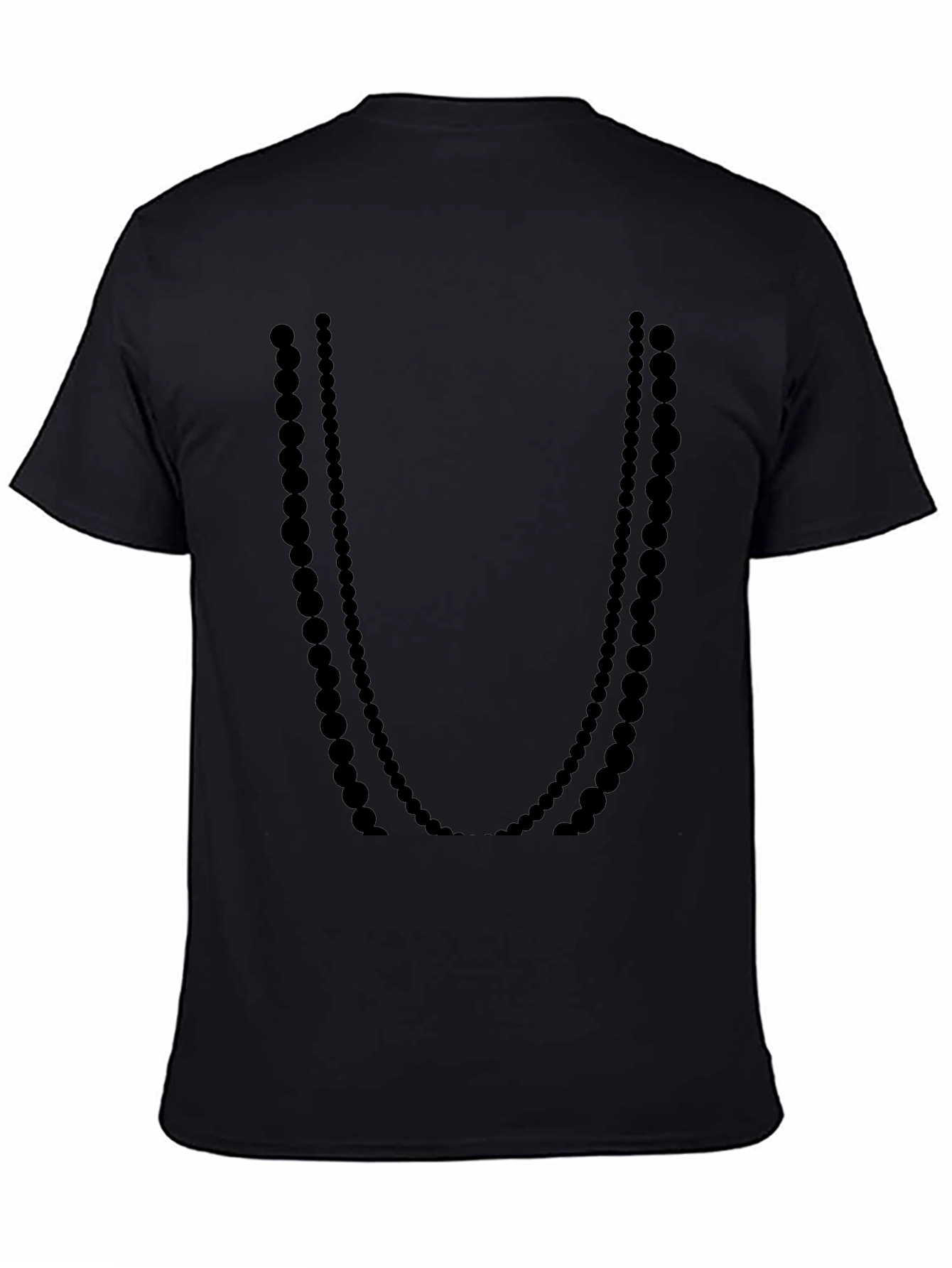 Black Beaded Necklace Graphic Tee