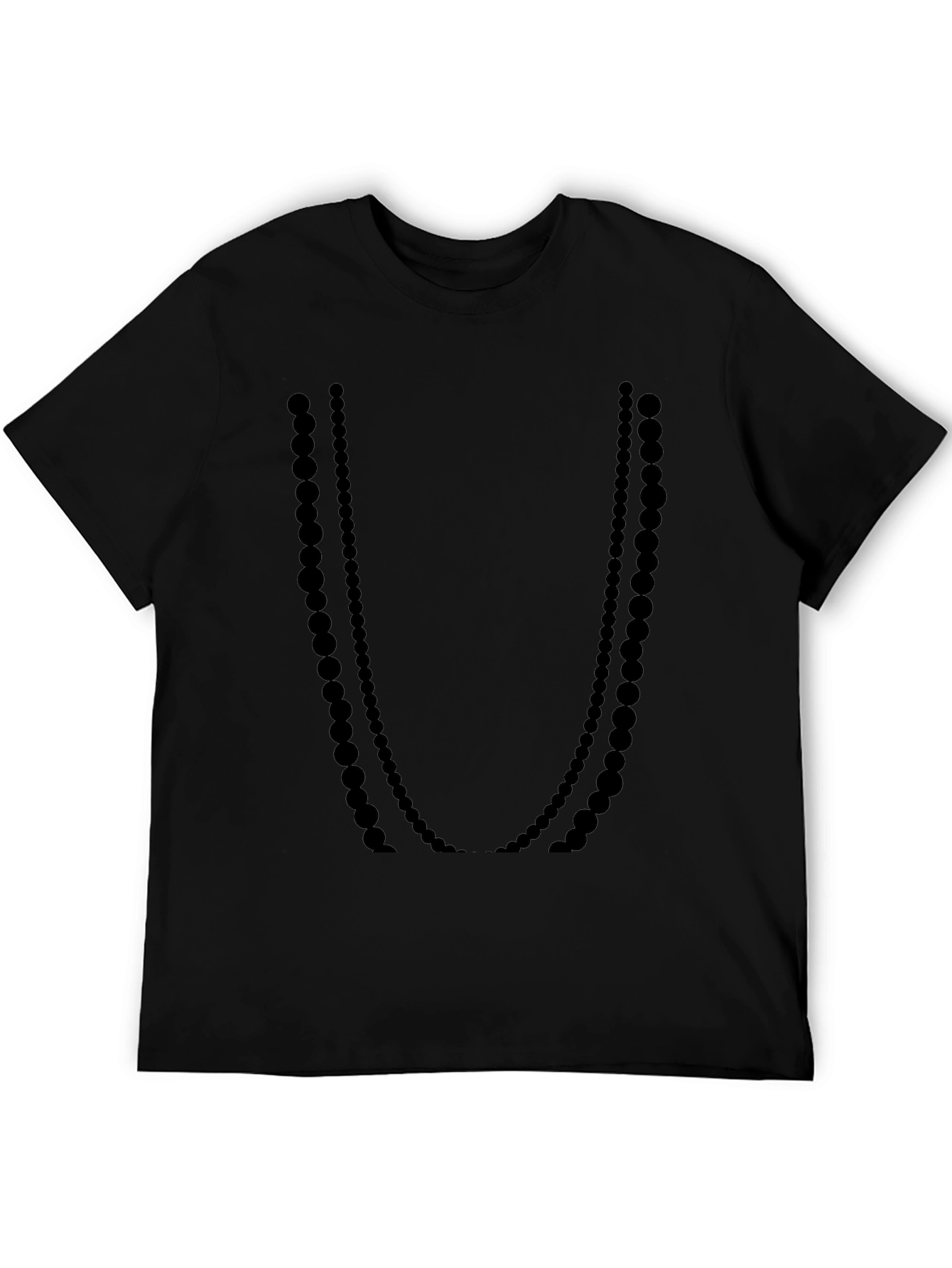 Black Beaded Necklace Graphic Tee