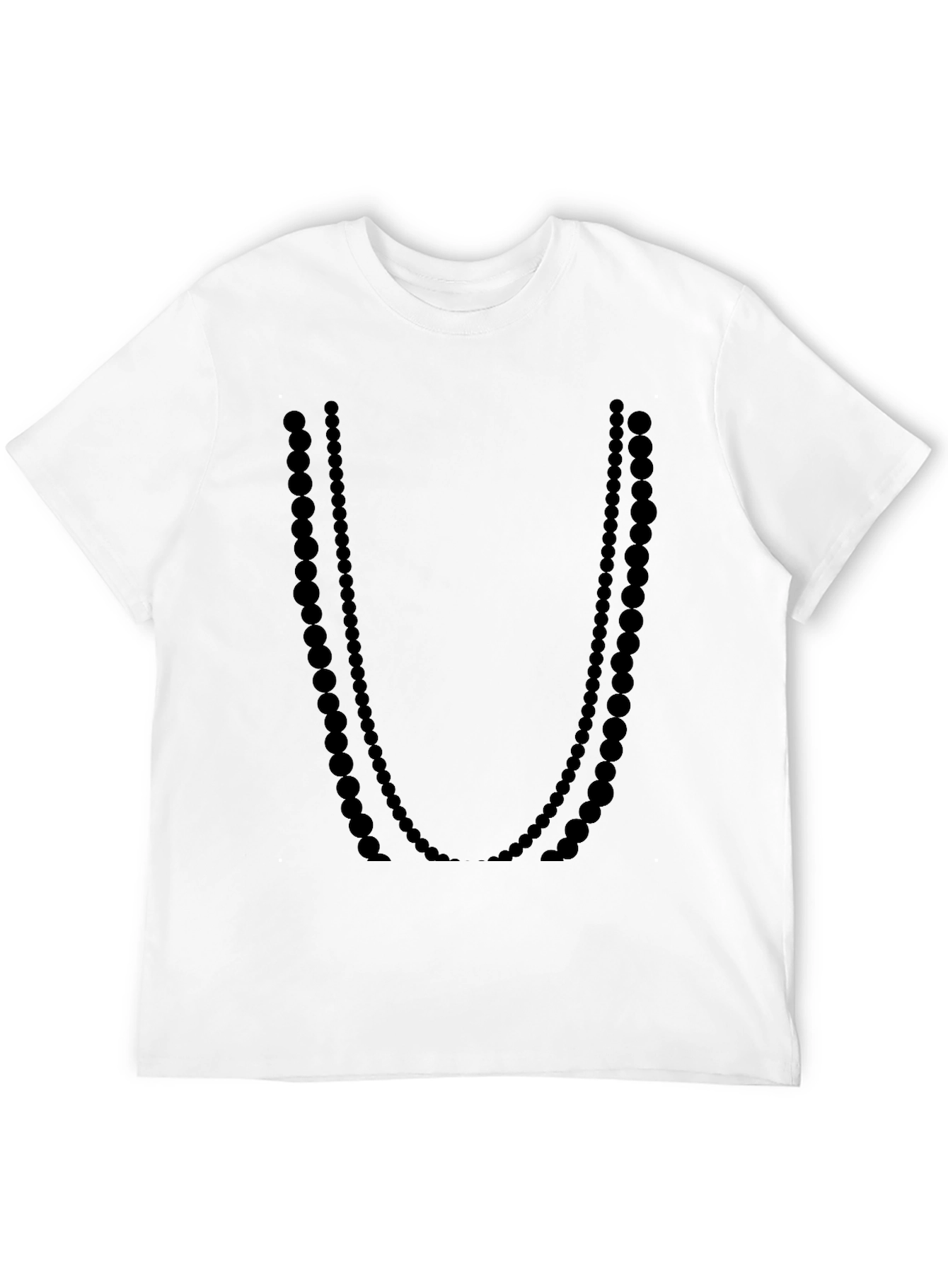 Black Beaded Necklace Graphic Tee