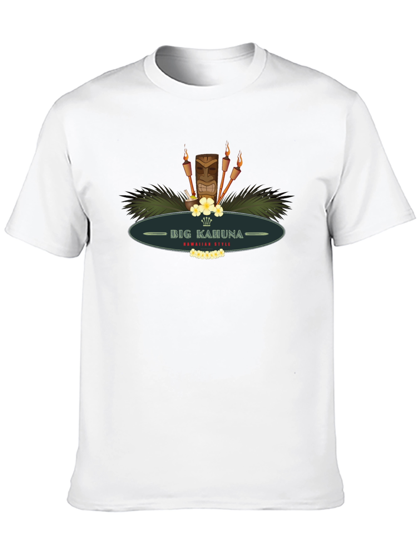 Big Kahuna Hawaiian Style Black T-Shirt