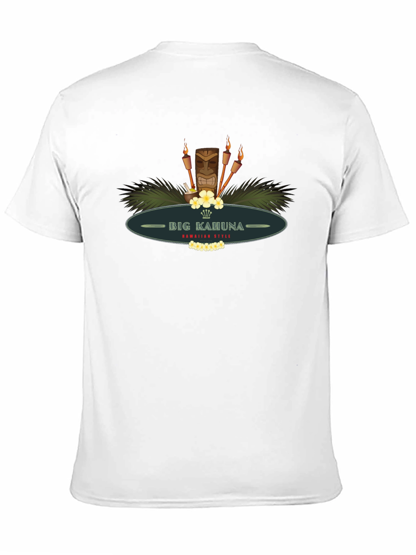 Big Kahuna Hawaiian Style Black T-Shirt