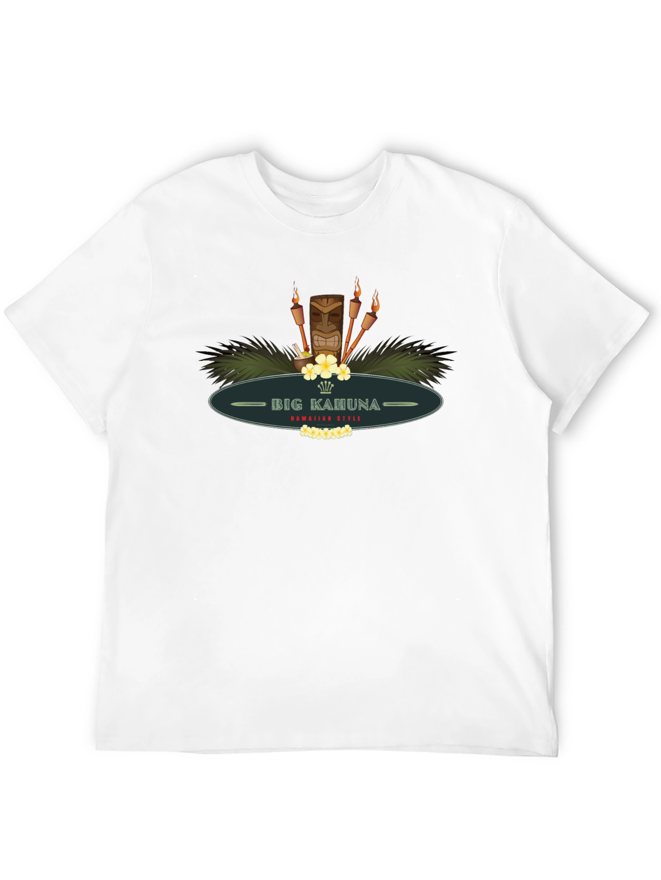 Big Kahuna Hawaiian Style Black T-Shirt