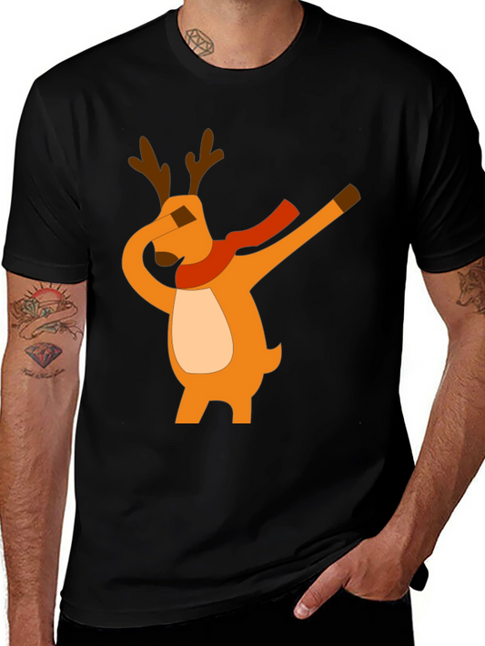 Dabbing Reindeer Graphic Tee - Holiday Cheer