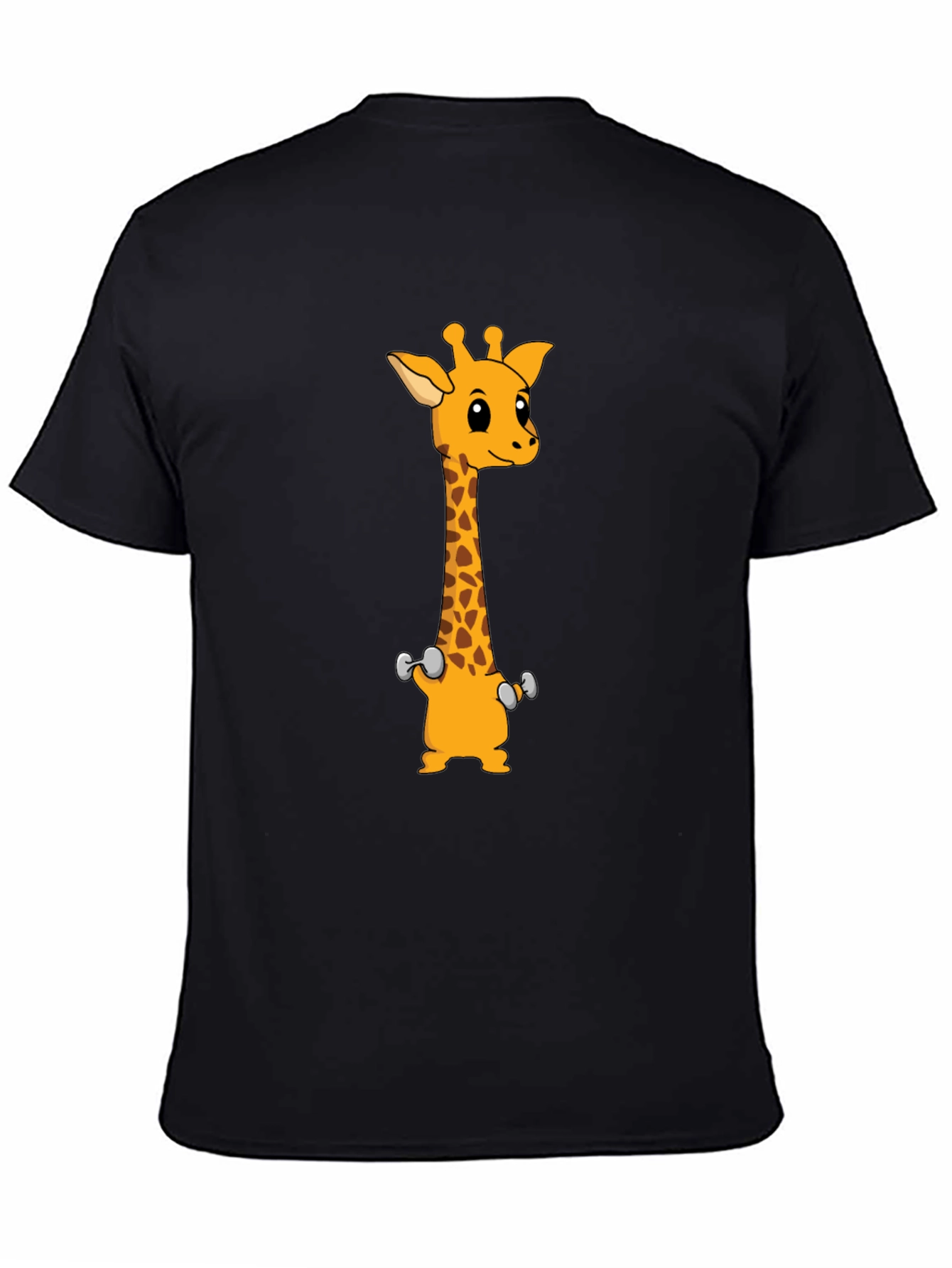 Giraffe Weights Black T-Shirt