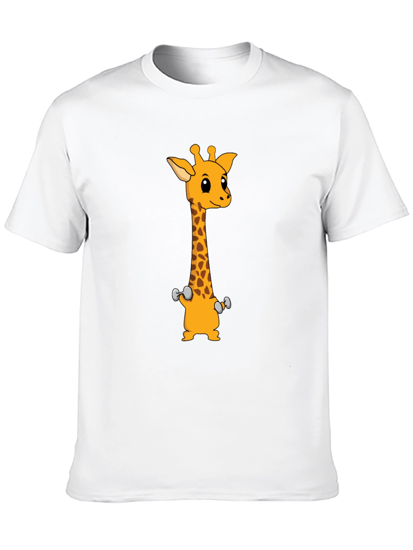 Giraffe Weights Black T-Shirt