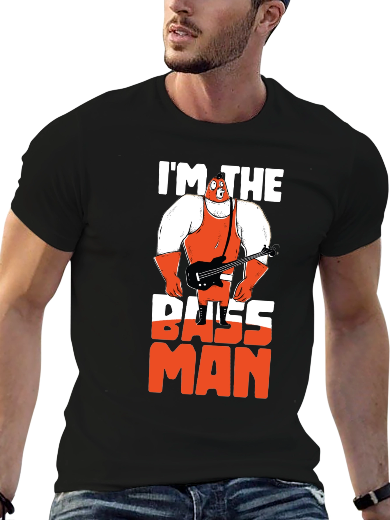 Im The Bass Man Graphic Tee - Black